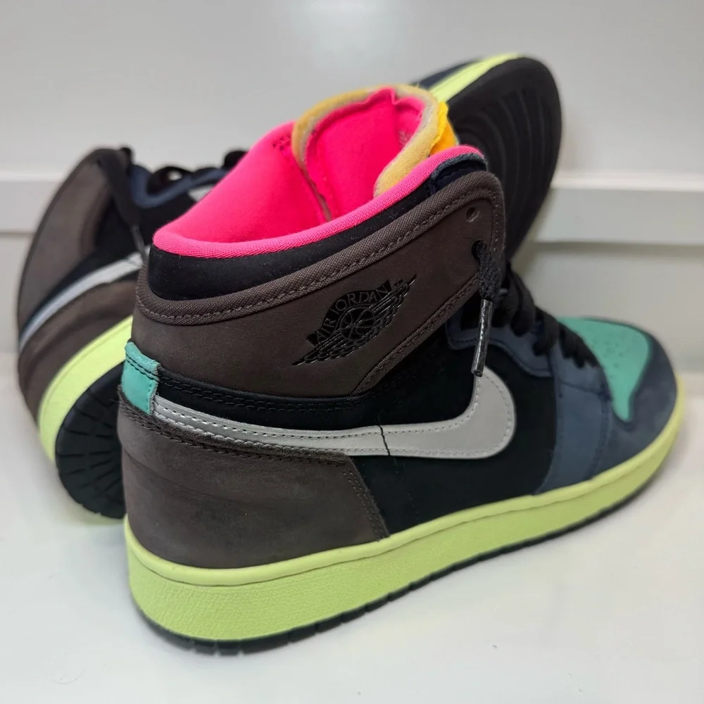 🔥🤯🦄Rare Jordan 1 Tokyo Biohack GS 6.5Y/Women 8 Cyberpunk Dystopian Streetwear - Picture 2 of 16